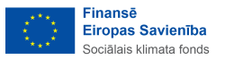 Logo: Finansē Eiropas Savienība | Sociālā klimata fonds