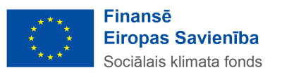 Logo: Finansē Eiropas Savienība | Sociālā klimata fonds