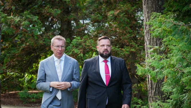 Valsts prezidenta Edgara Rinkēviča tikšanās ar klimata un enerģētikas ministru Jāni Vitenbergu