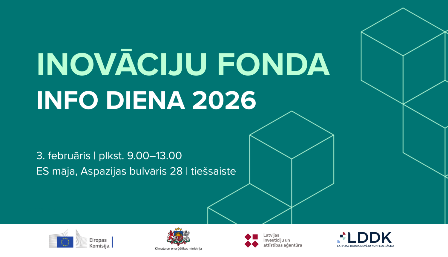Inovāciju fonda Info dienas afiša