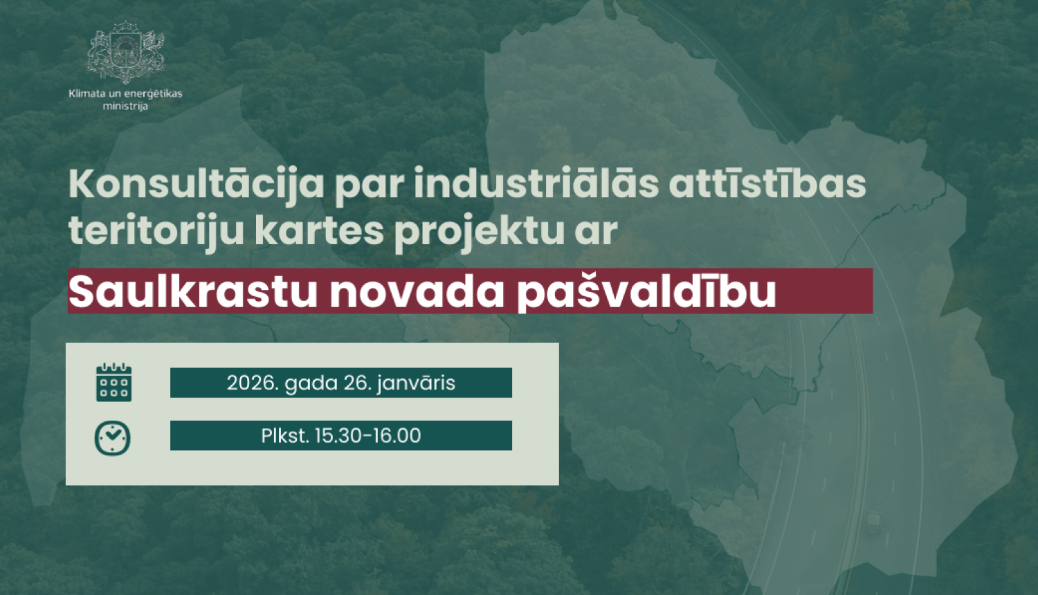 Industriālās attīstības teritoriju kartes projekts - grafiks