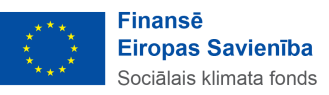 Logo: Finansē Eiropas Savienība | Sociālā klimata fonds