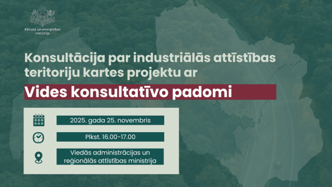 Konsultācijas par industriālās attīstības teritoriju kartes projektu