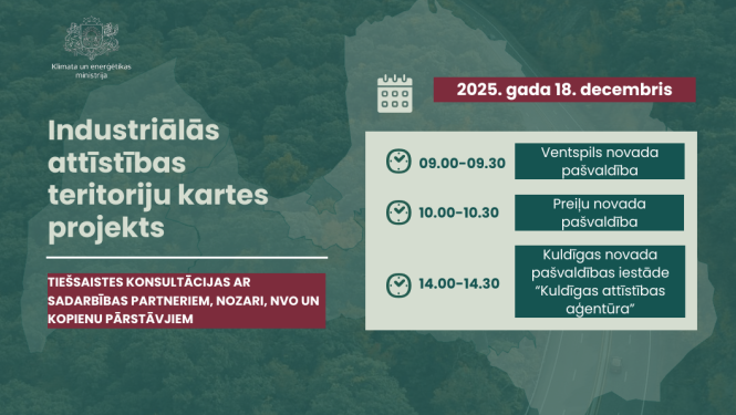 Industriālās attīstības teritoriju kartes projekts - grafiks