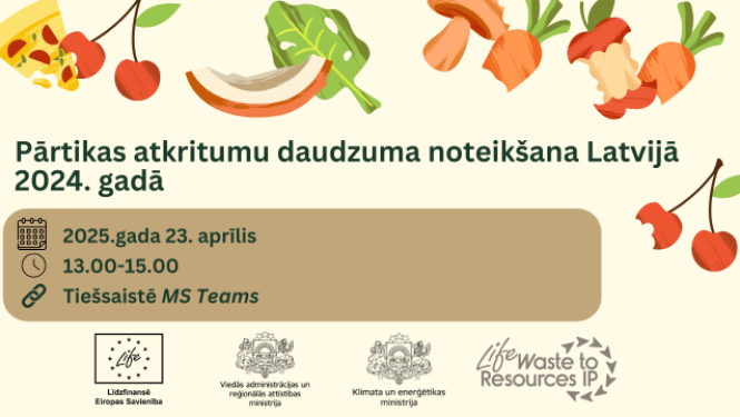 Pārtikas atkritumu daudzuma noteikšana - semināra plakāts