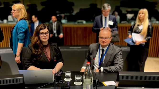 Līga Kurevska un Reinis Brusbārdis ES enerģētikas ministru padomes sanāksmē