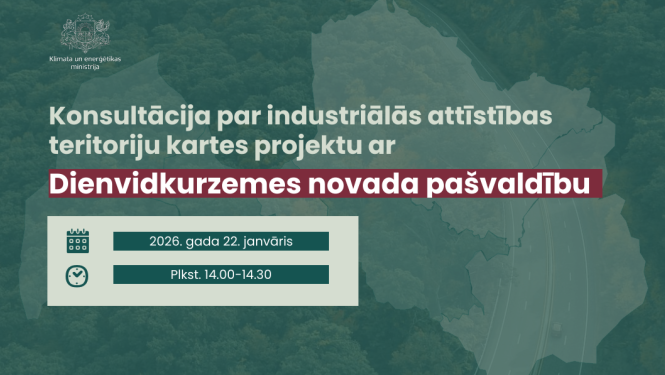 Konsultācijas par industriālās attīstības teritoriju kartes projektu - 22.janv. grafiks