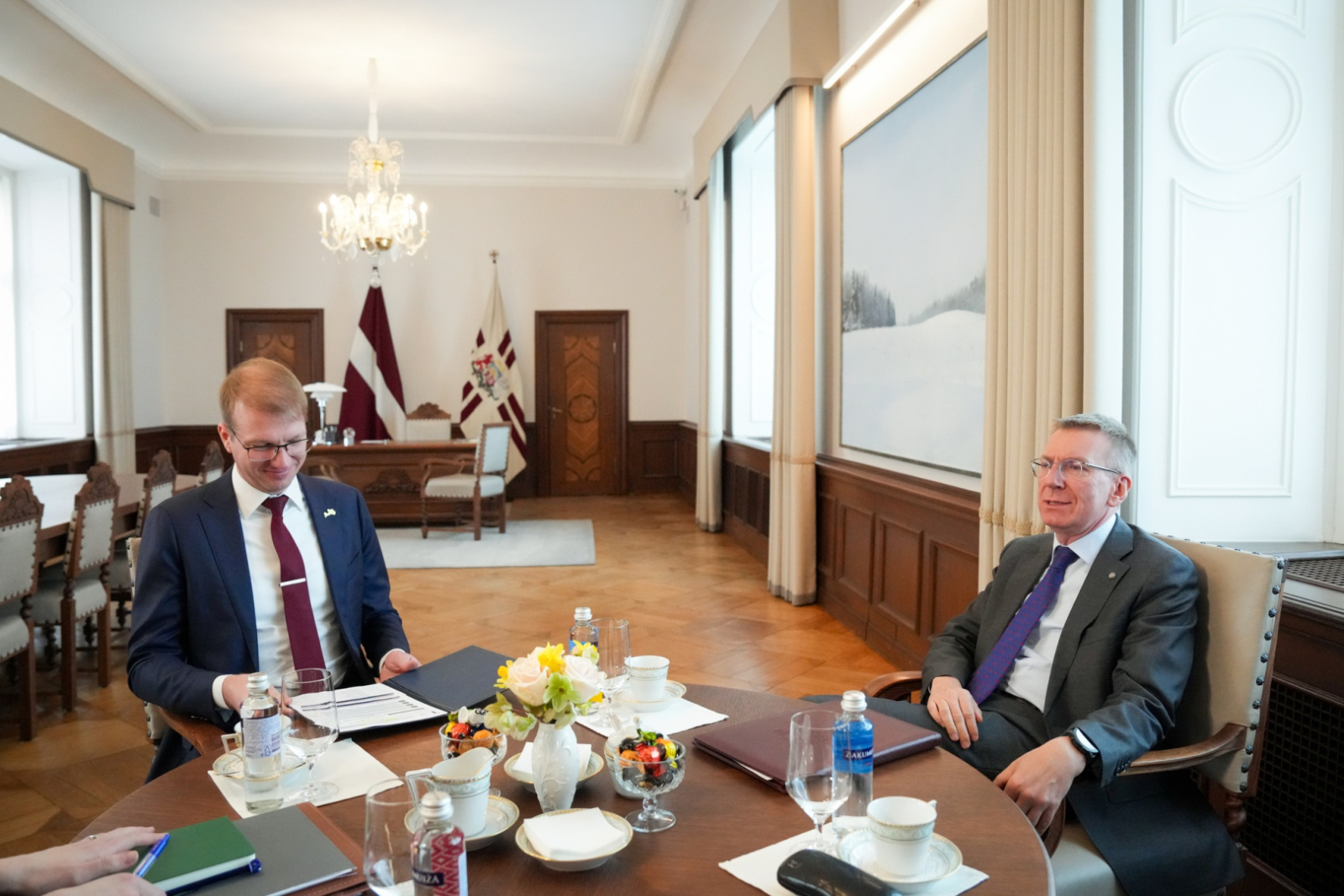 Kaspars Melnis tiekas ar Valsts prezidentu Edgaru Rinkēviču