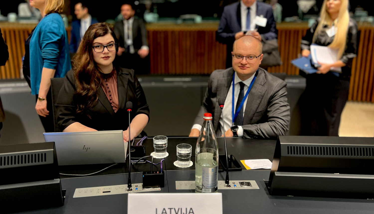 Līga Kurevska un Reinis Brusbārdis ES enerģētikas ministru padomes sanāksmē