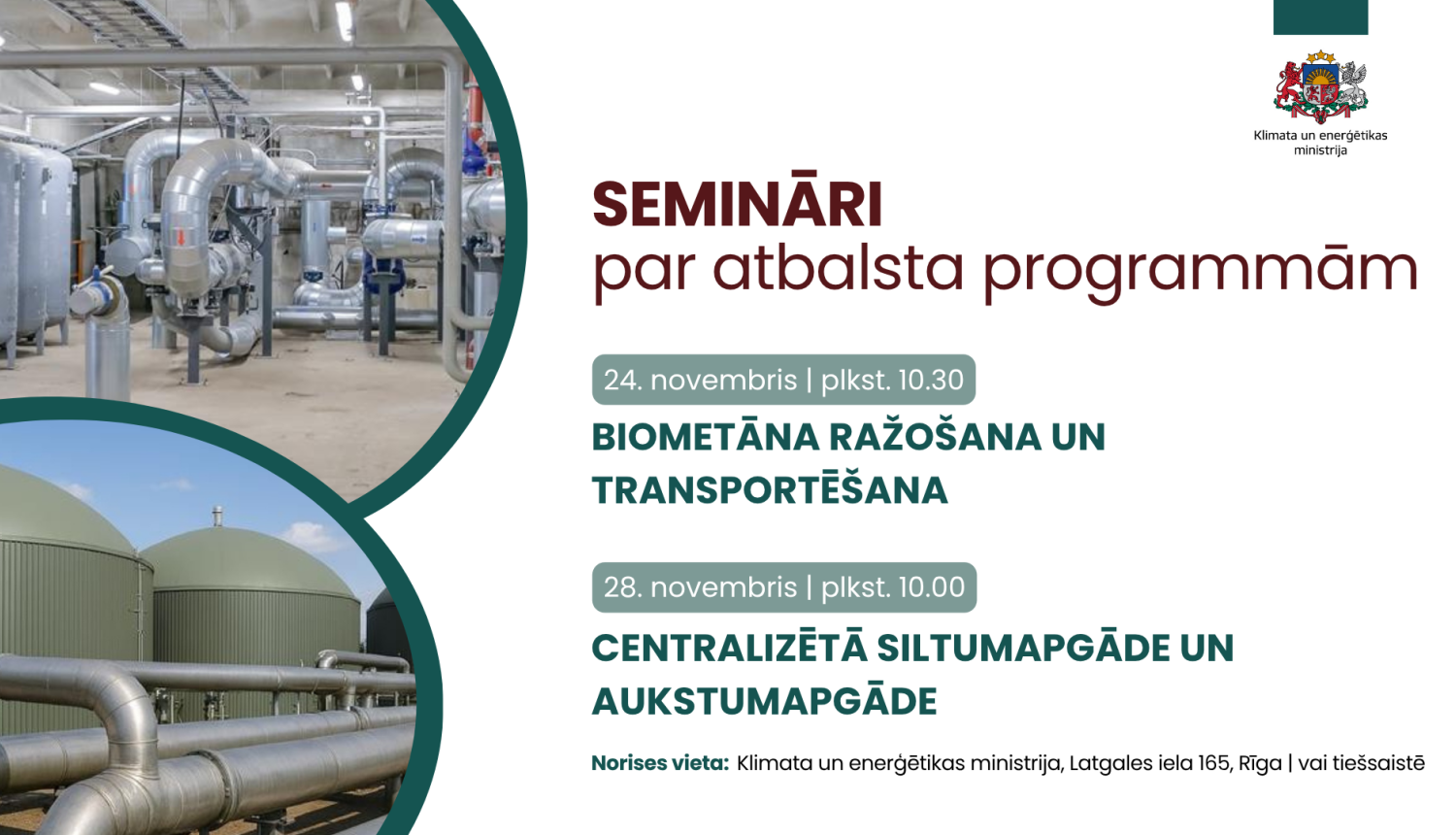 Semināri par atbalsta programmām - plakāts